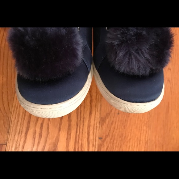 EUC J/Slides Satin Sneakers, Blue - Picture 3 of 5